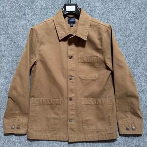 J.Crew Chore Jacket Mens Small Brown Workwear Button Barn Canvas